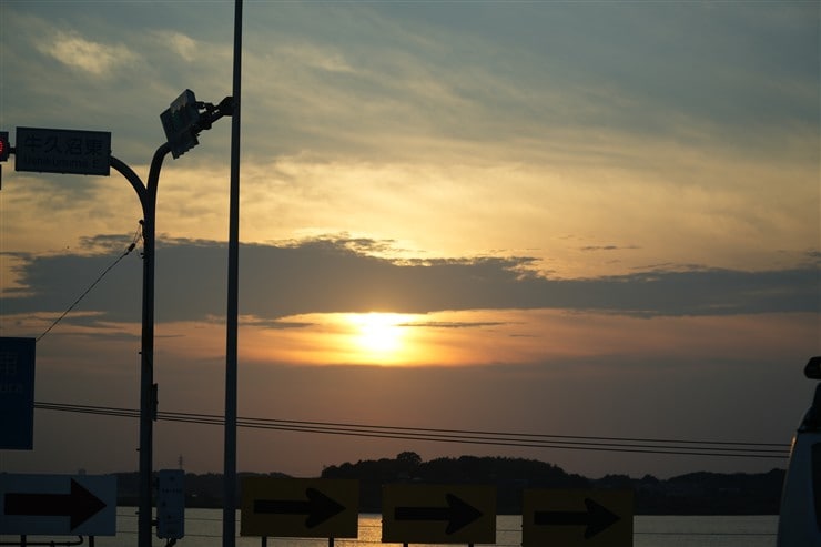 牛久沼の夕日