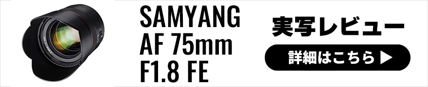 SAMYANG (サムヤン) AF 75mm F1.8 FE ソニーE 実写レビュー