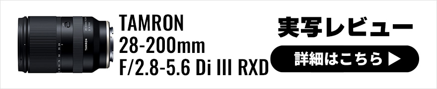 TAMRON (タムロン) 28-200mm F/2.8-5.6 Di III RXD (Model A071) ソニー Eマウント 実写レビュー