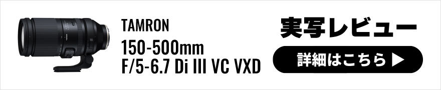 TAMRON(タムロン) 150-500mm F/5-6.7 Di III VC VXD 実写レビュー
