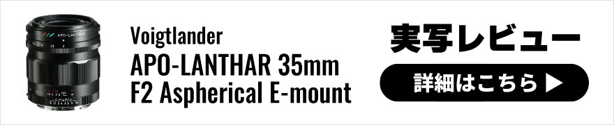 Voigtlander(フォクトレンダー) APO-LANTHAR 35mm F2 Aspherical E-mount 実写レビュー