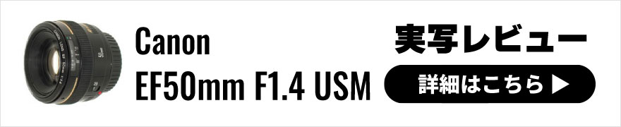 Canon(キヤノン) EF50mm F1.4 USM 実写レビュー