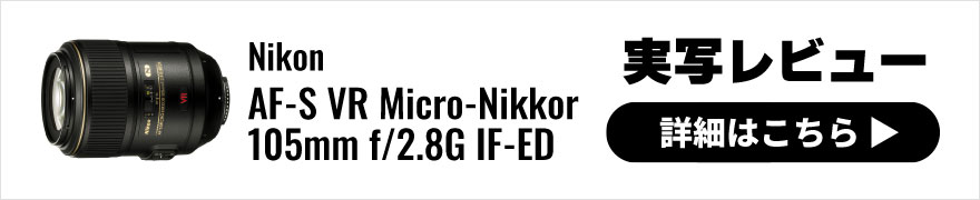 Nikon(ニコン) AF-S VR Micro-Nikkor 105mm f/2.8G IF-ED 実写レビュー