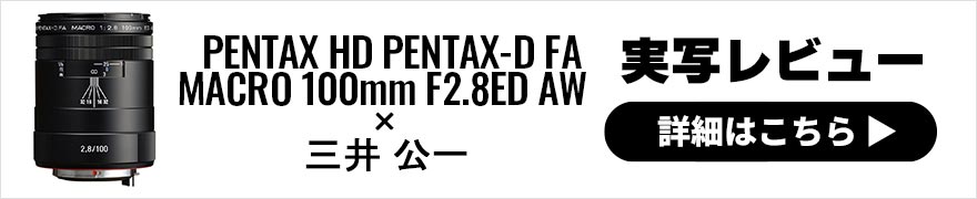 PENTAX HD PENTAX-D FA MACRO 100mm F2.8ED AW レビュー × 三井公一 | フィールドで活躍必至の等倍マクロレンズ