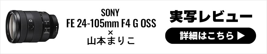 SONY FE 24-105mm F4 G OSS レビュー × 山本まりこ | ズームで悩んだらこの一本でキマリ！