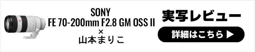 SONY FE 70-200mm F2.8 GM OSS II レビュー × 山本まりこ | とにかく軽い！レンズでフットワークも軽く