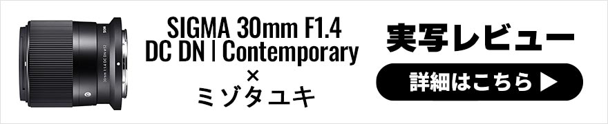 SIGMA 30mm F1.4 DC DN | Contemporary レビュー × ミゾタユキ | ニコンZマウントAPC-S専用の使いまわしのいい標準レンズ