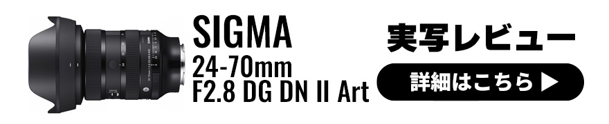  SIGMA 24-70mm F2.8 DG DN II | Art 実写レビュー 