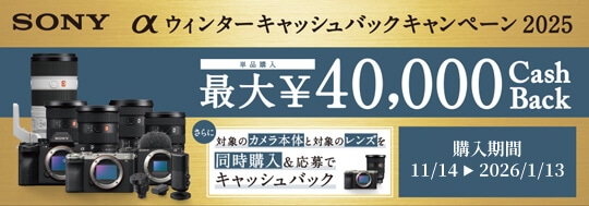 SONY αウィンターキャッシュバックキャンペーン2025