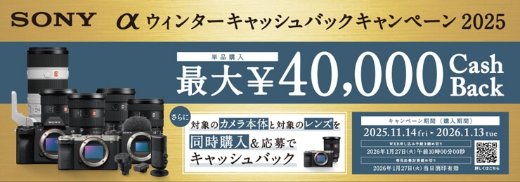 SONY αウィンターキャッシュバックキャンペーン2025