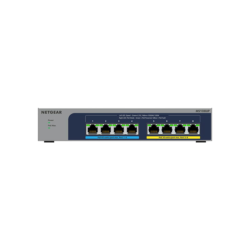MS108UP-100JPS PoE++(230W) 2.5Gx8 アンマネージスイッチ