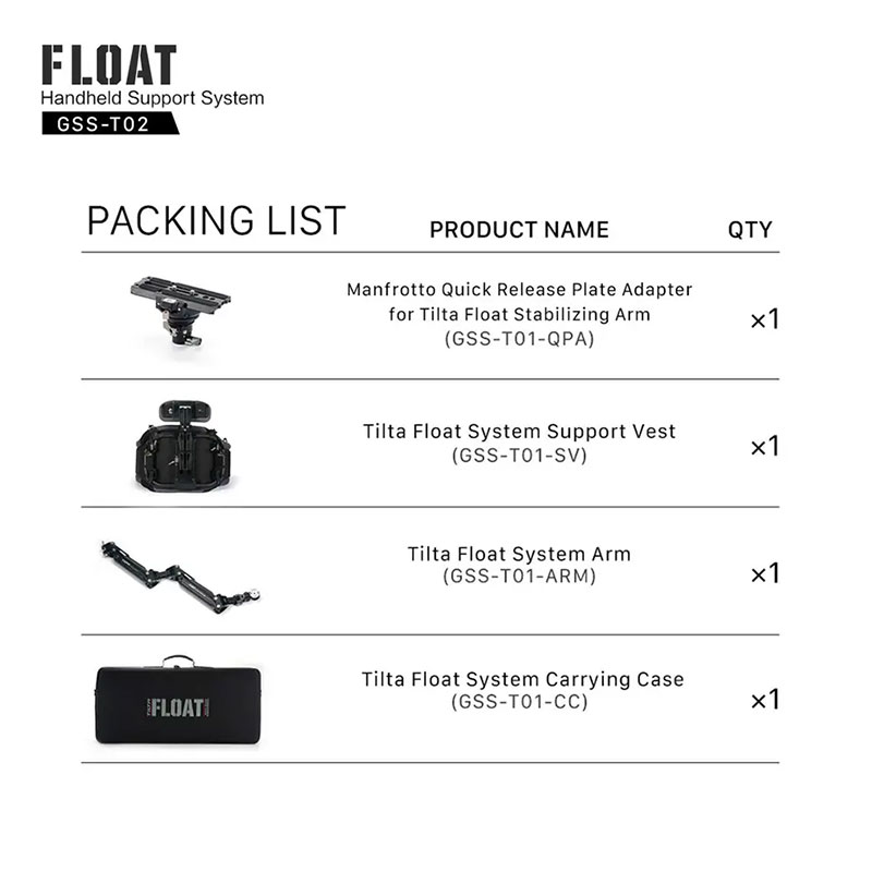 Tilta Float Handheld Support System GSS-T02