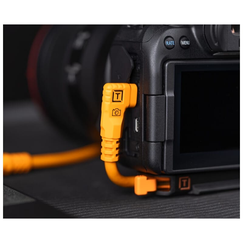 テザープロ オプティマ 10G USB-C ケーブル ライトアングル(4.6m) オレンジ CUC15RTG2-ORG