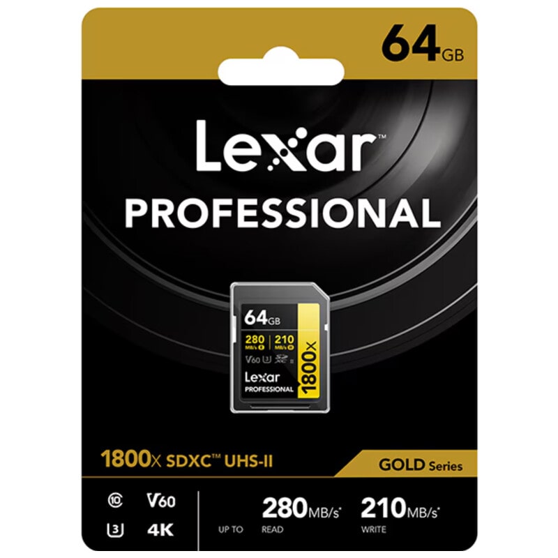 Professional 1800x SDXC UHS-II V60 64GB 並行輸入品 LSD1800064G-BNNNG
