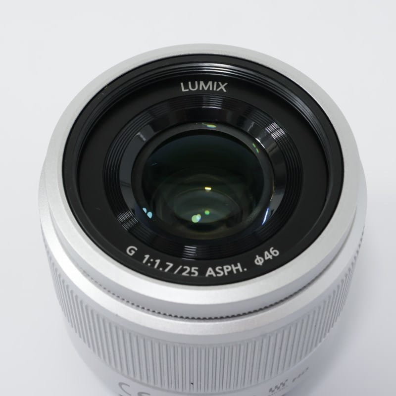 Panasonic LUMIX G 25mm/F1.7 ASPH. シルバー H-H025-S ABランク 中古