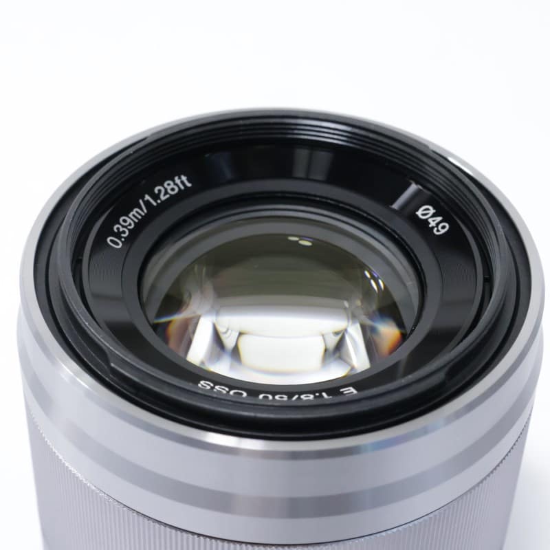 SONY E 50mm F1.8 OSS シルバー SEL50F18S ABランク 中古｜フジヤカメラ