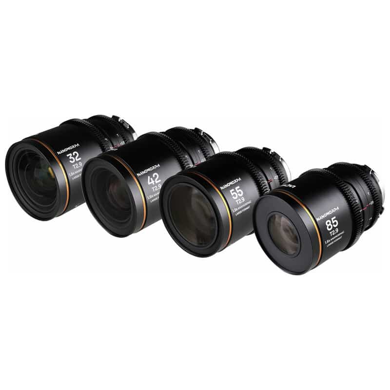 Nanomorph LF Prime 4-Lens Bundle (32mm/42mm/55mm/85mm) Amber LAO0710