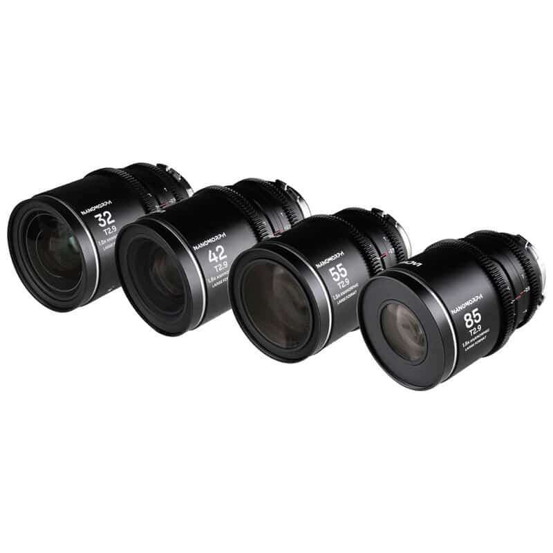Nanomorph LF Prime 4-Lens Bundle (32mm/42mm/55mm/85mm) Silver LAO0711