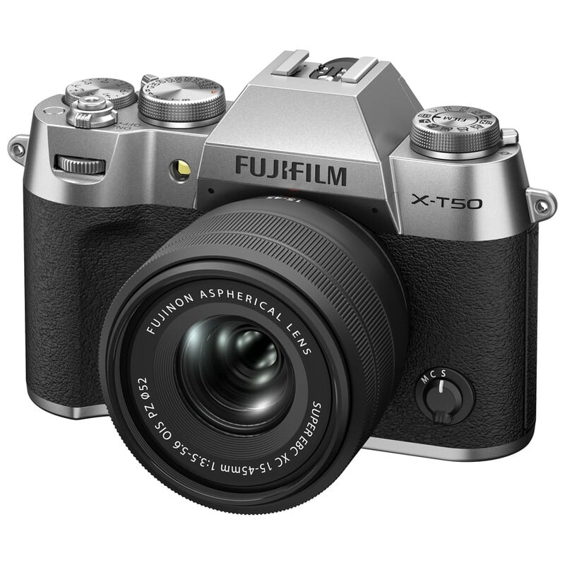 FUJIFILM X-T50 XC15-45mmレンズキット シルバー 日英二言語モデル