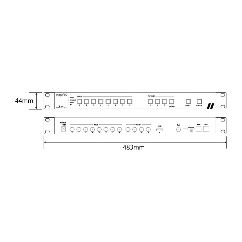 RS_8X4 3G-SDI対応ルーティングスイッチャー 8入力4出力モデル