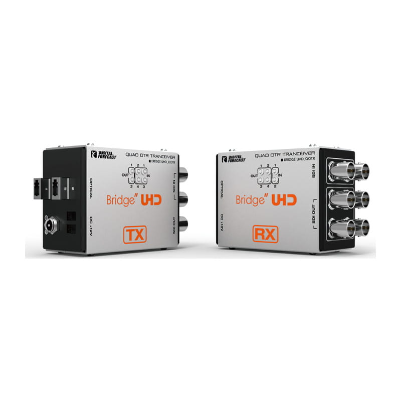 UHD_QOTR 4K UHD対応3G-SDI6系統伝送光延長器(送受信機セット)