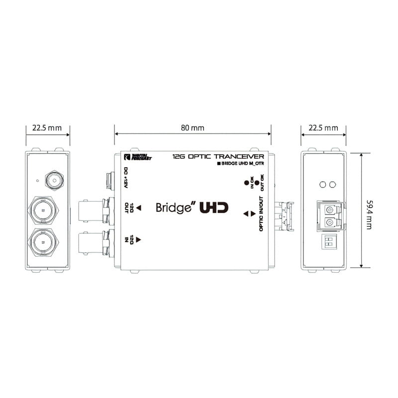 UHD_M_OTR 超小型軽量12G-SDI対応光延長器