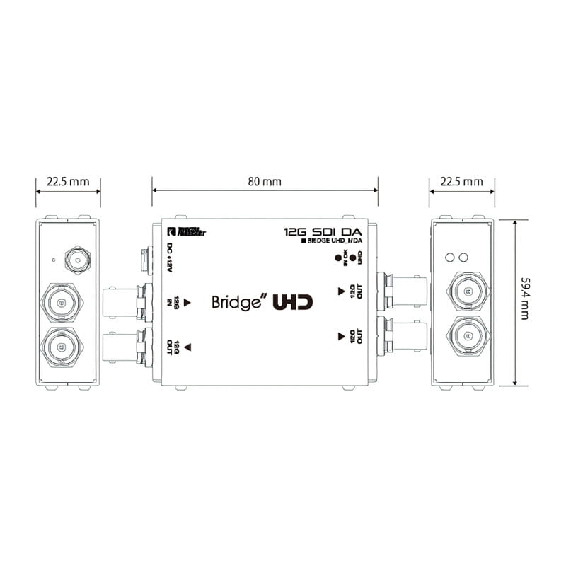UHD_M_DA 超小型軽量12G-SDI対応3分配器