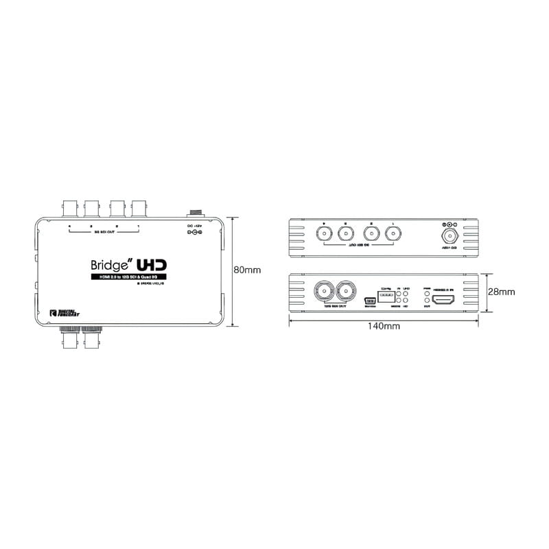 UHD_HS 4K UHD対応 HDMI 2.0→12G-SDI/クワッド3G-SDIコンバーター