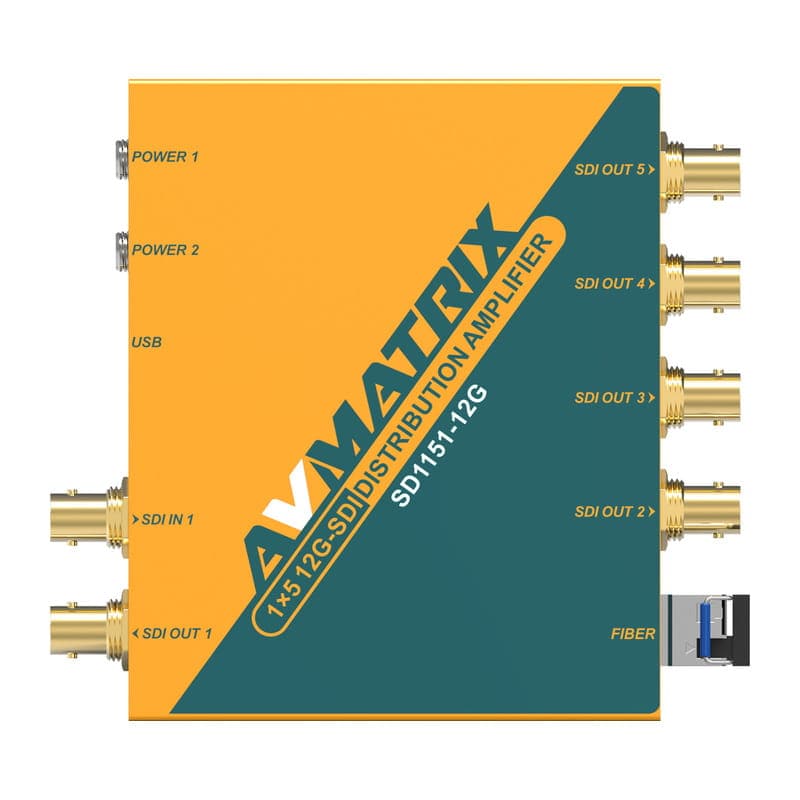 SD1151-12G リクロック搭載 12G-SDI 5分配器