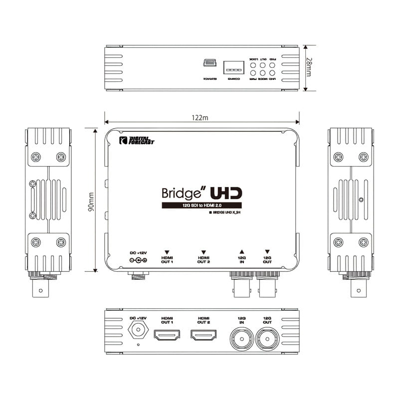 UHD_X_SH 4K UHD対応12G-SDI→HDMI2.0コンバータ