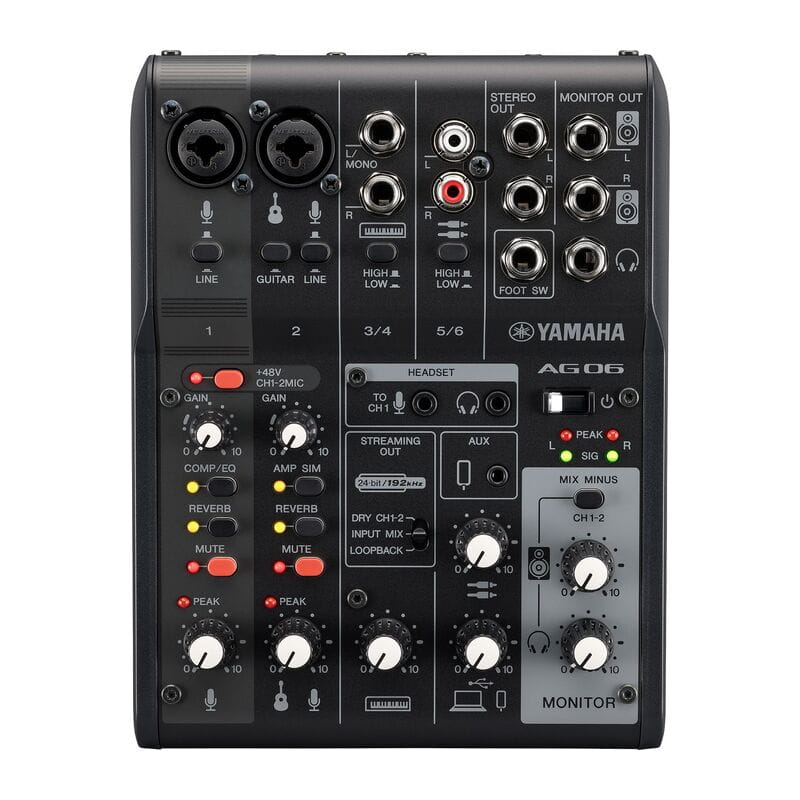 AG06MK2 Black 6チャンネルライブストリーミングミキサー