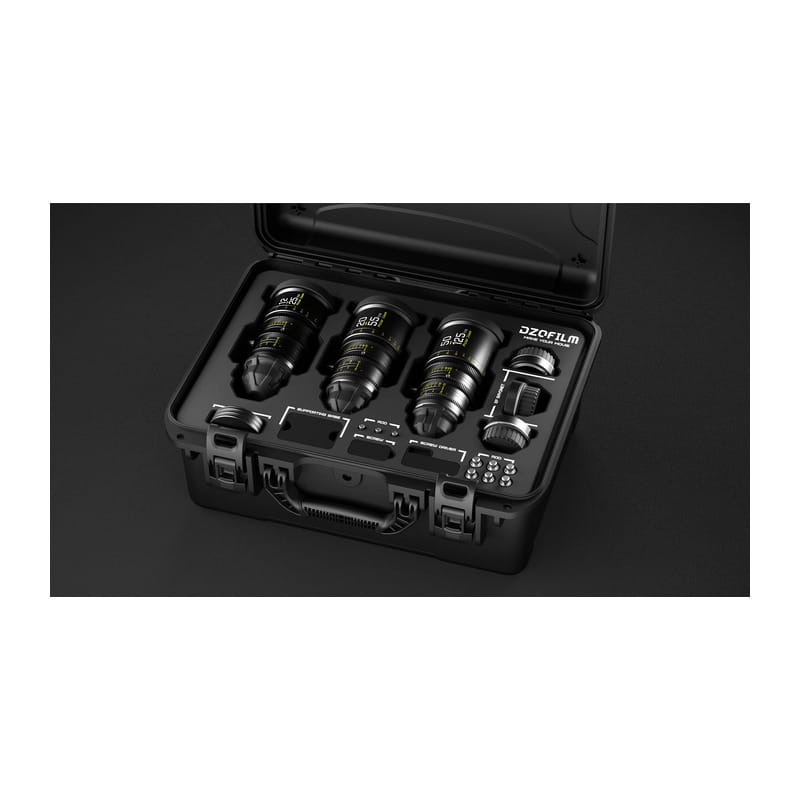 Pictor Zoom 3個レンズキット 12-25mm/20-55mm/50-125mm T2.8 ブラック 保護ケース付 DZO-7220001B/2B/4B-Kit