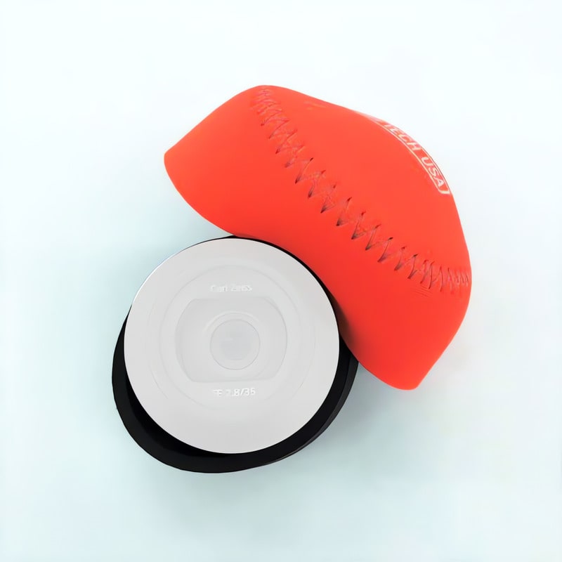 フォールドオーバーポーチ301 オレンジ/スチール フジヤカメラ特注品