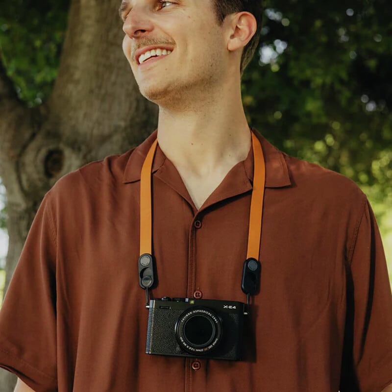 フォーム レザー カメラストラップ ネック アンバー LRS-N-AM-1