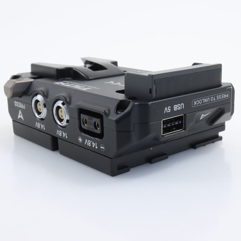 TA-T08-BPV-B [Dual Canon BP to V Mount Adapter Battery Plate for RED Komodo - Black]