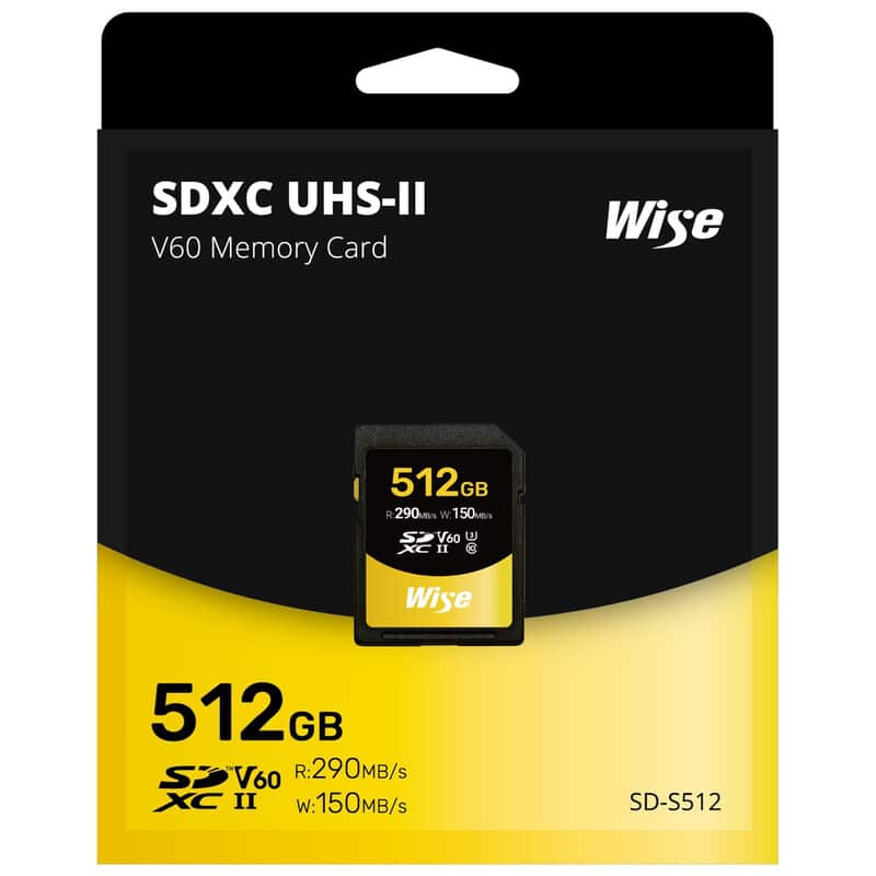 Wise SDXC UHS-II メモリーカード SD-Sシリーズ 512GB AMU-SD-S512