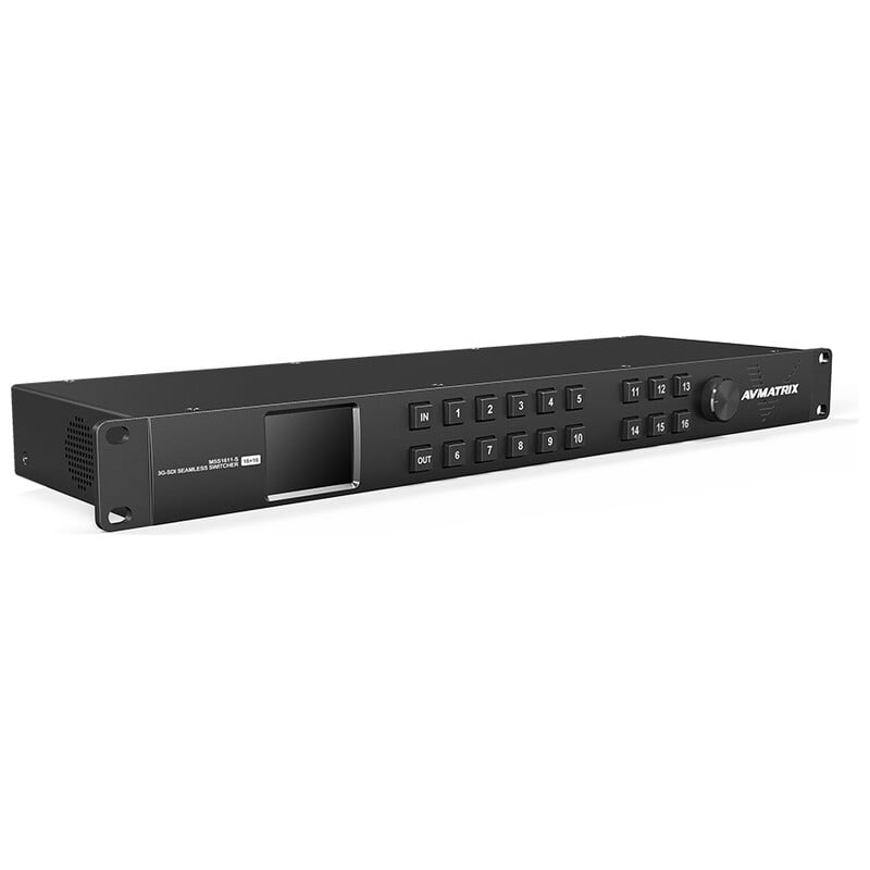 MSS1611-S 1Uラックマウント対応 16x16 3G-SDIシームレスマトリックススイッチャー