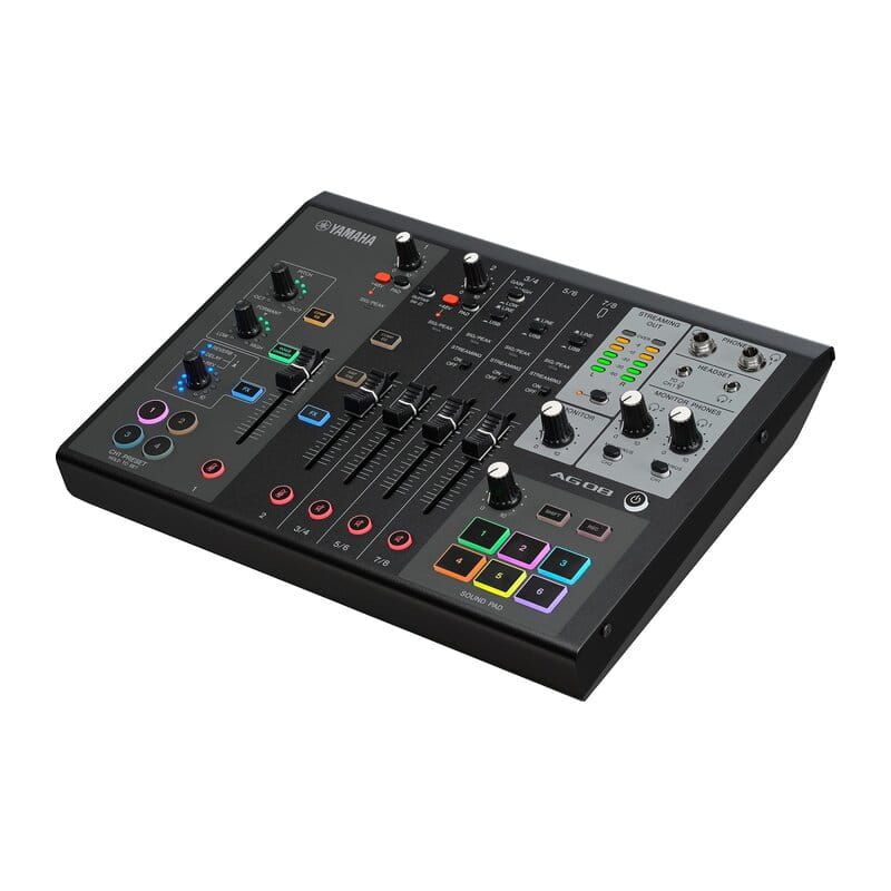AG08 Black 8チャンネルライブストリーミングミキサー