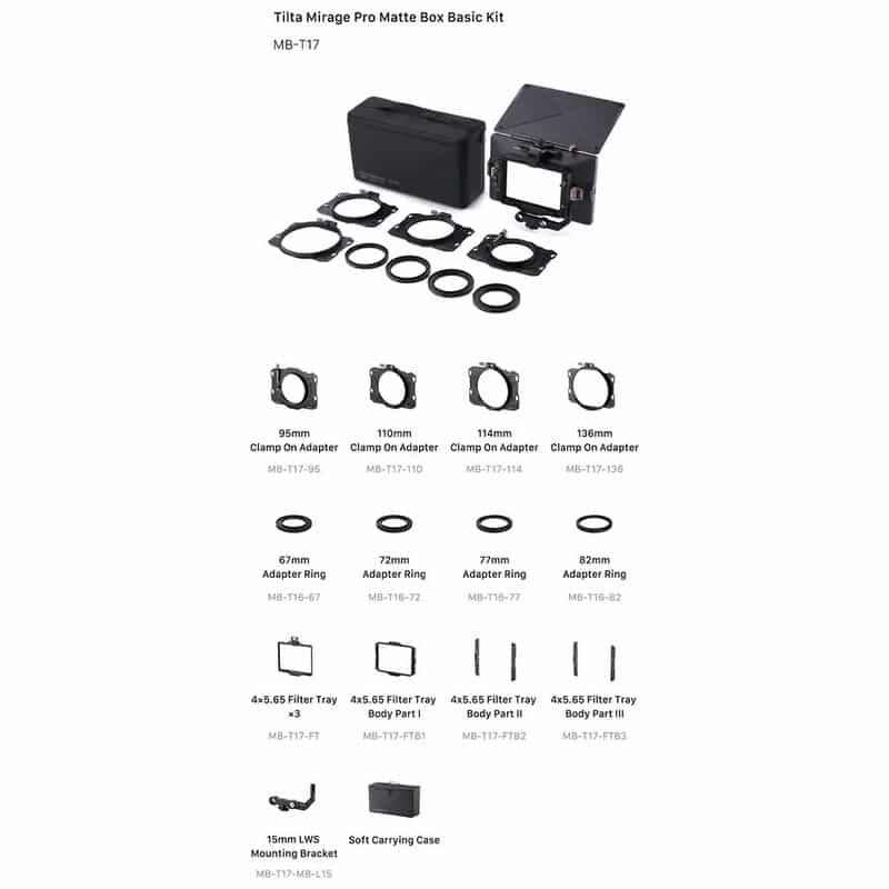 Tilta Mirage Pro Matte Box Basic Kit MB-T17