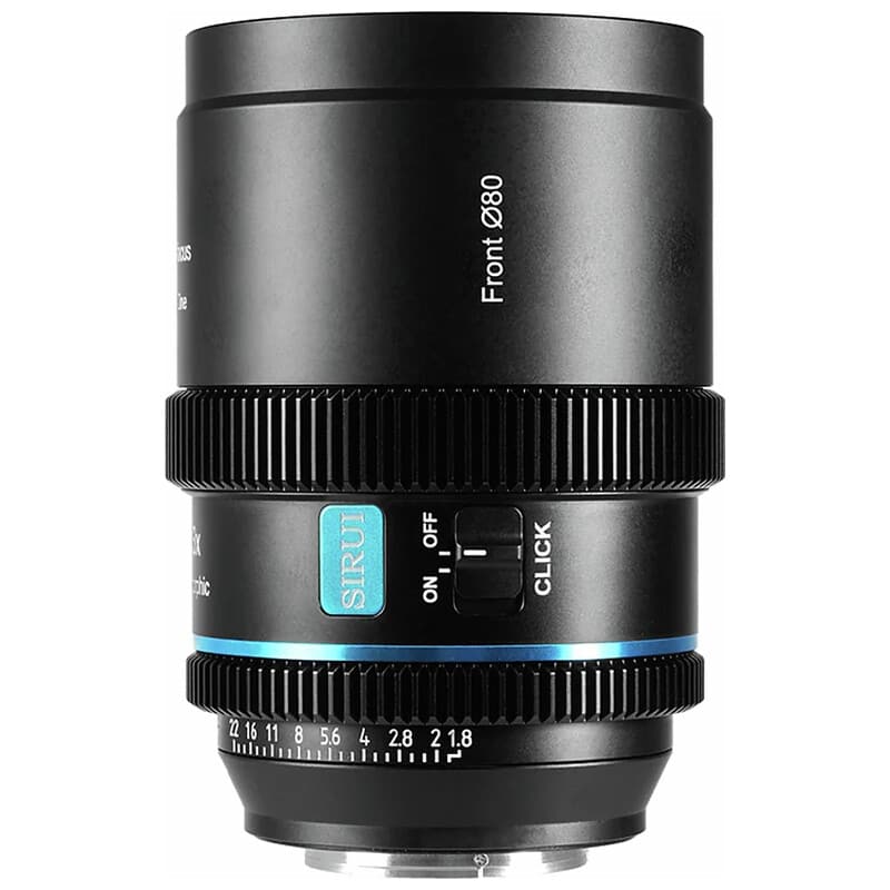 オートフォーカスアナモルフィックレンズ 40mm T1.8 1.33x S35 Z/ブルー 40AF133X-ZB-JP