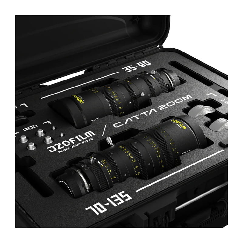 Catta 35-80 & 70-135mm T2.9 Eマウント シネマズームレンズ 2本セット ブラック 保護ケース付 DZO-FFCatta2E-BLK