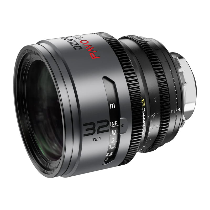 Pavo 2x アナモルフィックプライム 32mm T2.1 ニュートラルコーティング PL&EF マウント メートル表示 DZO-PA3221PLMN