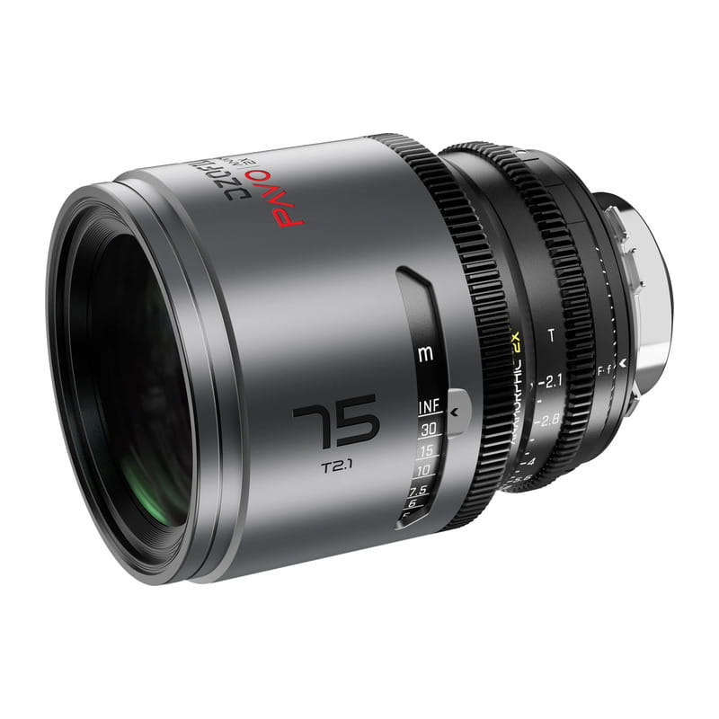 Pavo 2x アナモルフィックプライム 75mm T2.1 ニュートラルコーティング PL&EF マウント メートル表示 DZO-PA7521PLMN