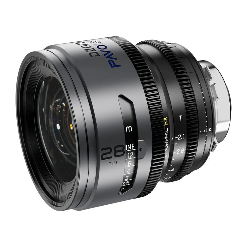 Pavo 2x アナモルフィックプライム 28mm T2.1 ブルーコーティング PL&EF マウント メートル表示 DZO-PA2821PLMB