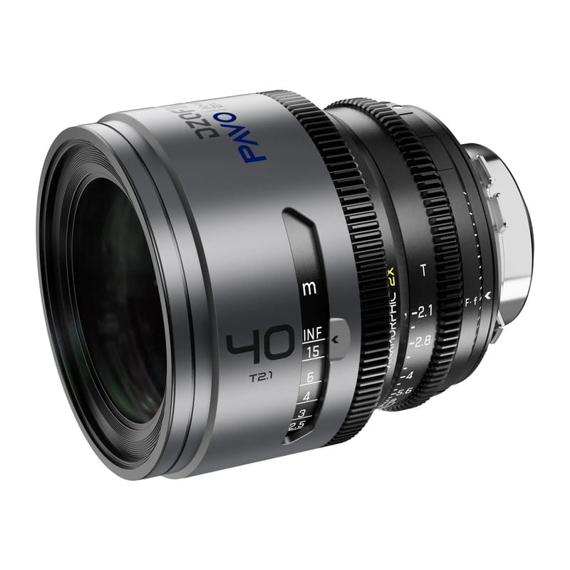 Pavo 2x アナモルフィックプライム 40mm T2.1 ブルーコーティング PL&EF マウント メートル表示 DZO-PA4021PLMB