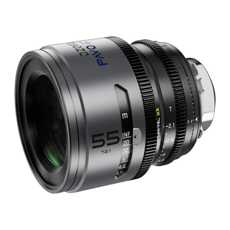 Pavo 2x アナモルフィックプライム 55mm T2.1 ブルーコーティング PL&EF マウント メートル表示 DZO-PA5521PLMB
