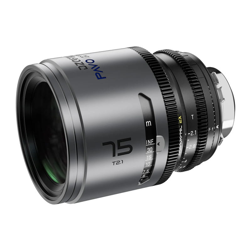 Pavo 2x アナモルフィックプライム 75mm T2.1 ブルーコーティング PL&EF マウント メートル表示 DZO-PA7521PLMB