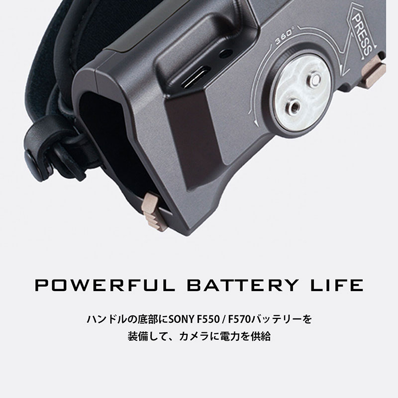 Tiltaing Right Side Advanced Focus Handle (F570 Battery) -Black TA-RFH-57-B