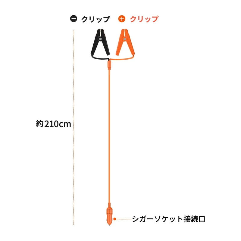 Jackery 12V 自動車用バッテリー充電ケーブル JSG-AC01