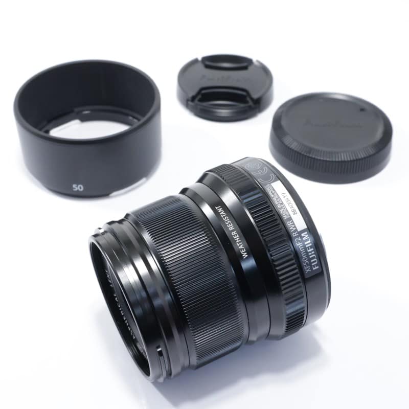 富士フイルム フジノンレンズ XF50mmF2 R WR ブラック ABランク 中古
